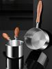 304 Stainless Steel Mini Soup Pot with Wooden Handle Condiment Sauce Pan Small Saucepan for Making Sauces Heating Milk Kitchen