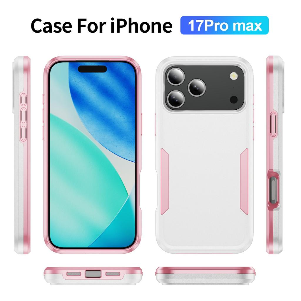For iPhone 17 Pro Case PC + TPU Military Grade Drop Protective Phone Cover