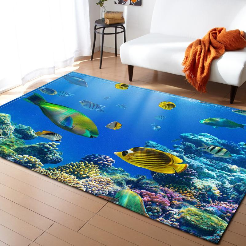 Living Room Bedroom 3D Three-Dimensional Network Carpet Floor Mat