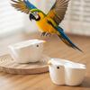 Cage Accessories Bird Shaped Ceramic Pet Bowl Anti-Tip Large Capacity Hamster Food Bowl Smooth Parrot Water Bowl Pet Feeding