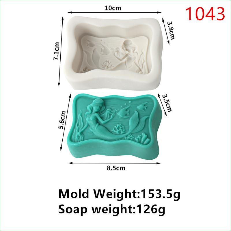 3D Mermaid Silicone Soap Mold DIY Ocean Goddess Candle Resin Making Geometry Square Chocolate Mold Home Decor Crafts Gifts