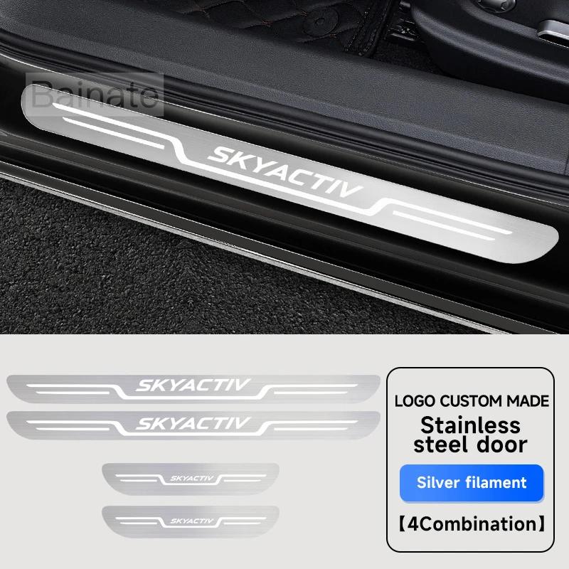 AAGE1 Per MAZDA 3 6 SKYACTIV CX-30 Axela CX-5 Atenza CX-3 CX9 Auto Acciaio Inossidabile Pedale Soglia Porta Benvenuto Piastra Battitacco Decorazione Copertura