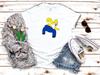 26 Homer Simpson Kiss My *ss White Women's 3 4 Short Sleeve T-Shirt F297 Unisex T-Shirt