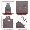 Thickened Canvas All-Cotton Apron for Cooking, Gardening, and Nail Art