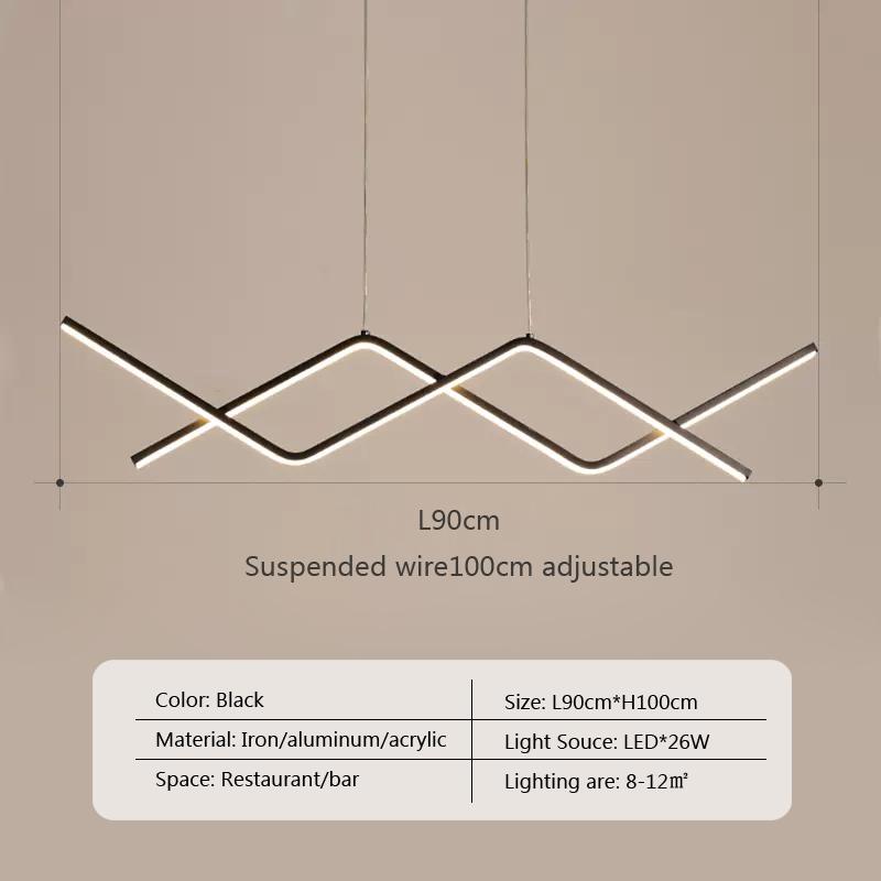 Nowoczesna Lampa Wisząca LED Minimalistyczny Żyrandol Do Jadalni Kuchni Baru Restauracji Dekoracja Domu Oświetlenie LED Pilot