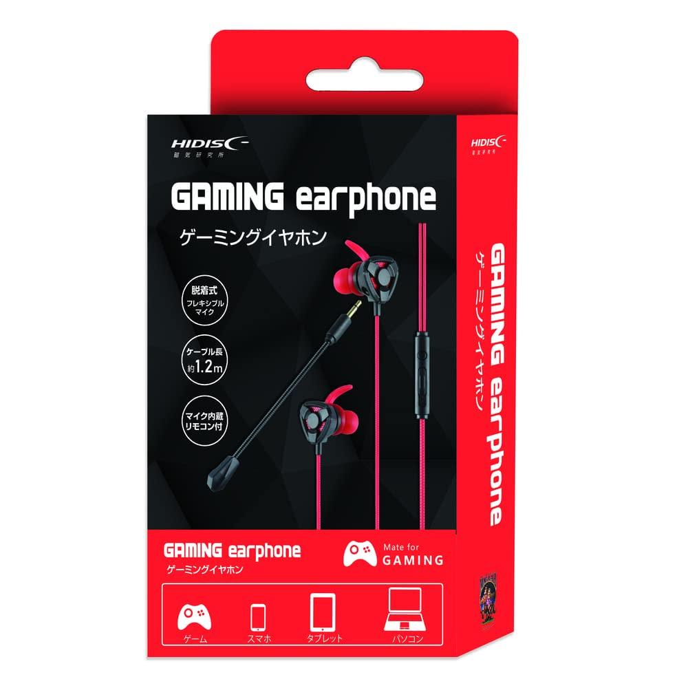 

HIDISC Gaming Earphones Wired 35mm L Type Red x Black HD-GME208RE