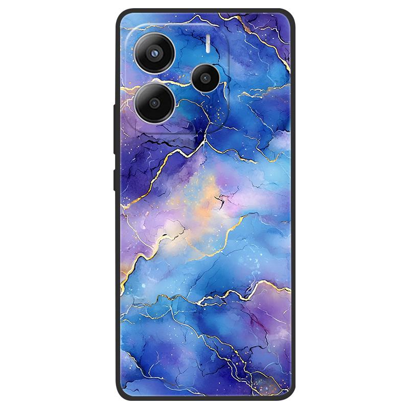 For Xiaomi Redmi Note 14 5G Case Soft TPU Marble Silicone Phone Cover for Coque Redmi Note 14 5G Global Cases Black Bumper Funda