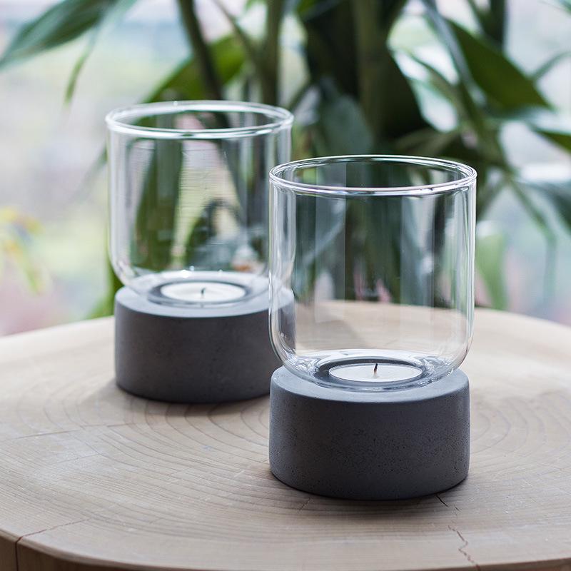 European-Style Aromatherapy Glass Lantern Candle Holder