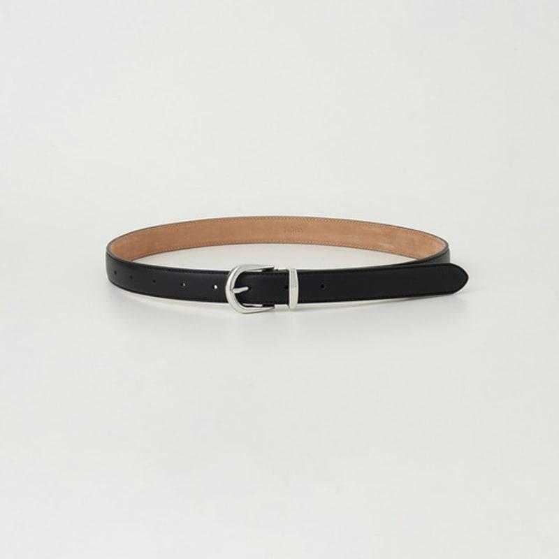 

NOTIA 25ММ КОЖАНЫЙ РЕМЕНЬ СО СТРОЧКОЙ - ЧЕРНЫЙ/СЕРЕБРИСТЫЙ BLACK_SILVER