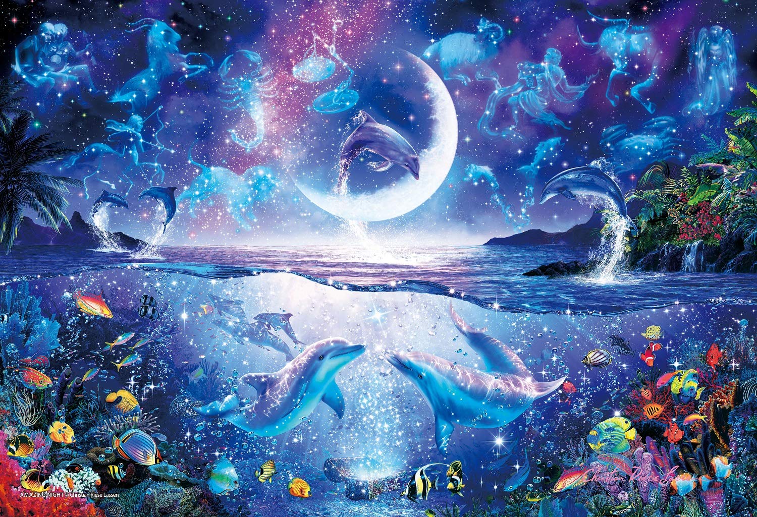 

300 Piece Jigsaw Puzzle Lassen Amazing Night [Glowing Puzzle] (26x38cm)