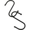 E-outstanding S Hook 12PCS 2.7 x 0.8 x 0.1Inch Black Heavy Duty Stainless Steel S-Shaped Hooks Hangers for Hanging pots and Pans, Plants, Utensils,