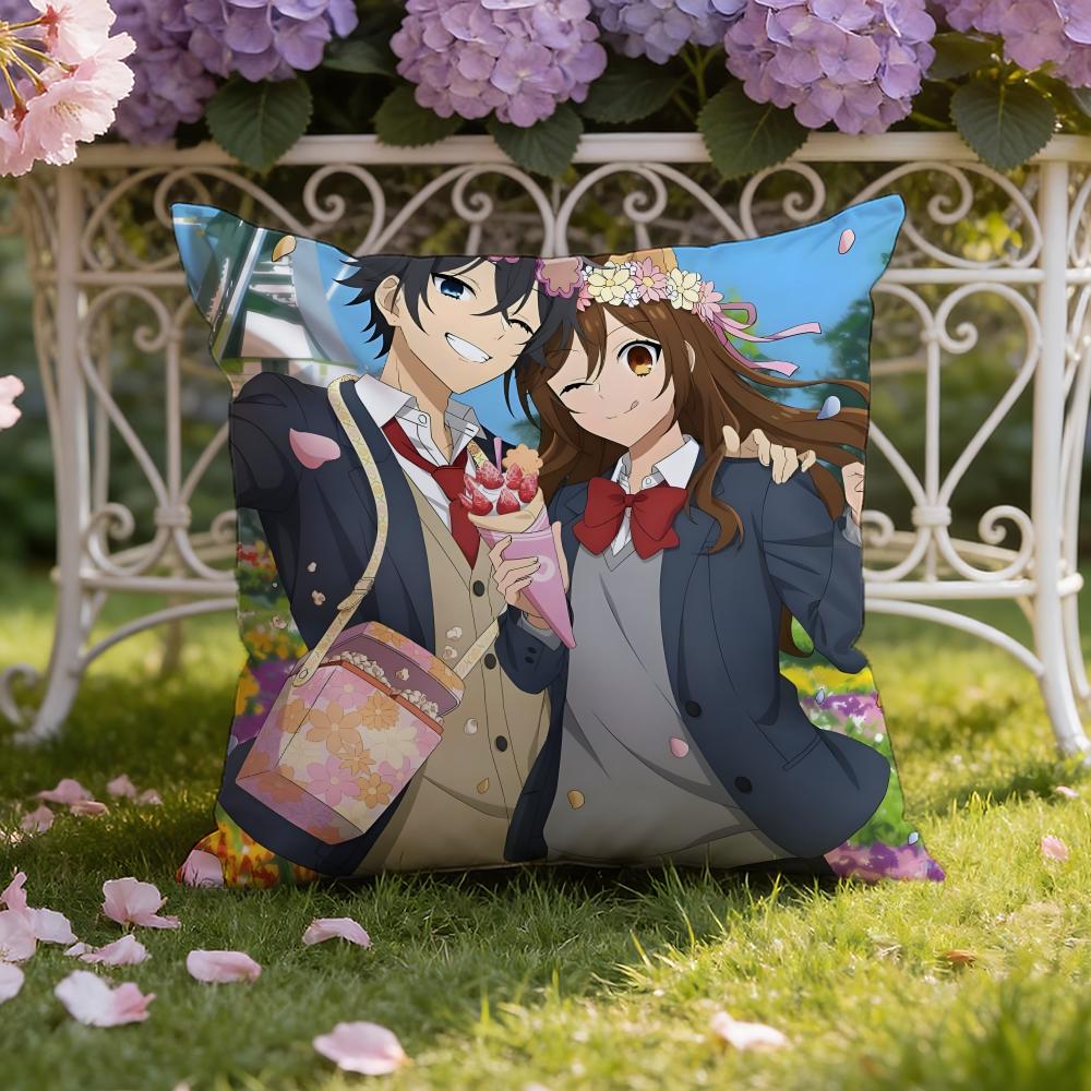 Anime-Cartoon H-Horimiya Kissenbezug Heim & Auto Doppelszenen-Kissenbezug: Wendbar für höchsten Tragekomfort