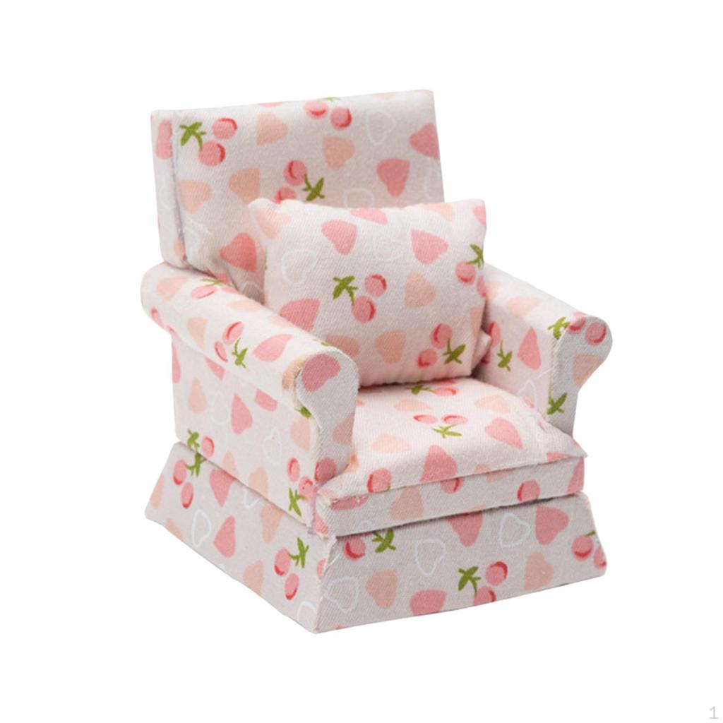 Dollhouse Couch , 1/12 Scale, Birthday Gift, Ornament Modern Accessories Sofa