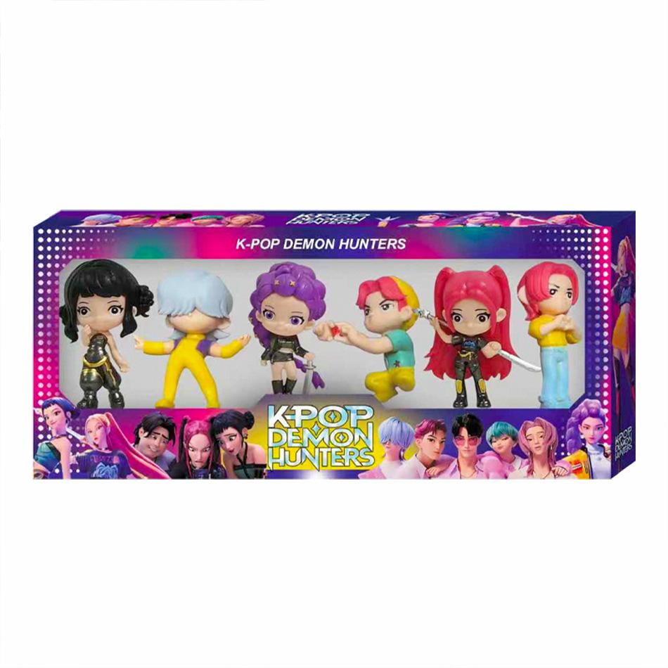 6pcs/Set Q Version Demon Hunters Action Figure PVC Toy Derpys Rumi Mira Zoey Sussy Figurine Doll For Fans Gift Childen Gift