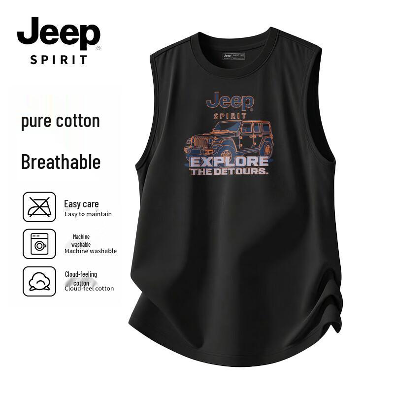 JEEP SPIRIT Men s Oversized Cotton Tank Top XXL