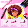 Illustration Marker Set markers with both thick and thin alcohol markers for and (24 Colors) Brush-type tips. Oil-based comics, doodling, coloring,