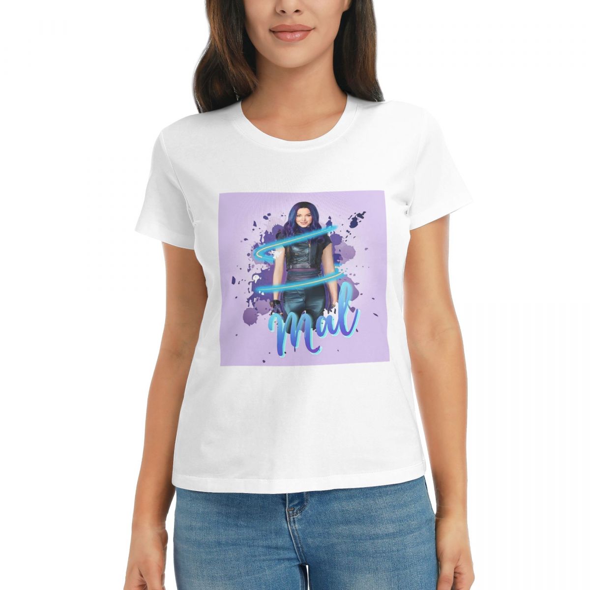 

Women TShirt Mal Descendants 3 Summer Short Sleeve Tees ONeck Cotton T Shirts Clothes Tops Streetwear S