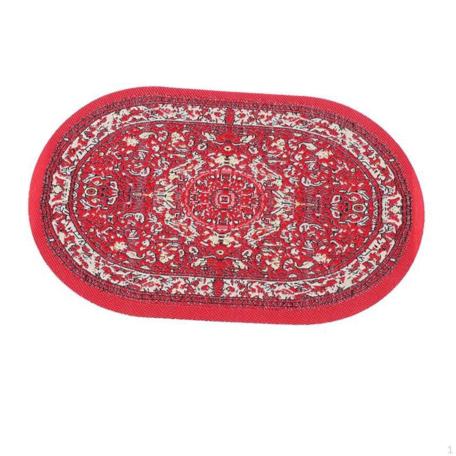 

Миниатюрный коврик для декора кукольного домика Red