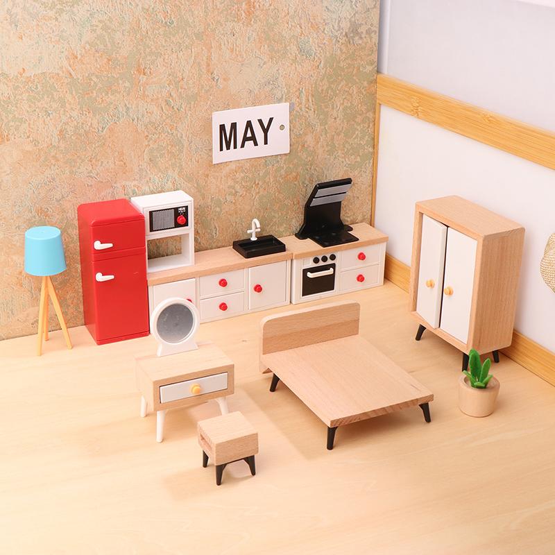 1 Bucată 1/12 Păpușă Miniatură Accesorii Mobilier Simulare Model Dormitor Dulap din Lemn Decor DIY