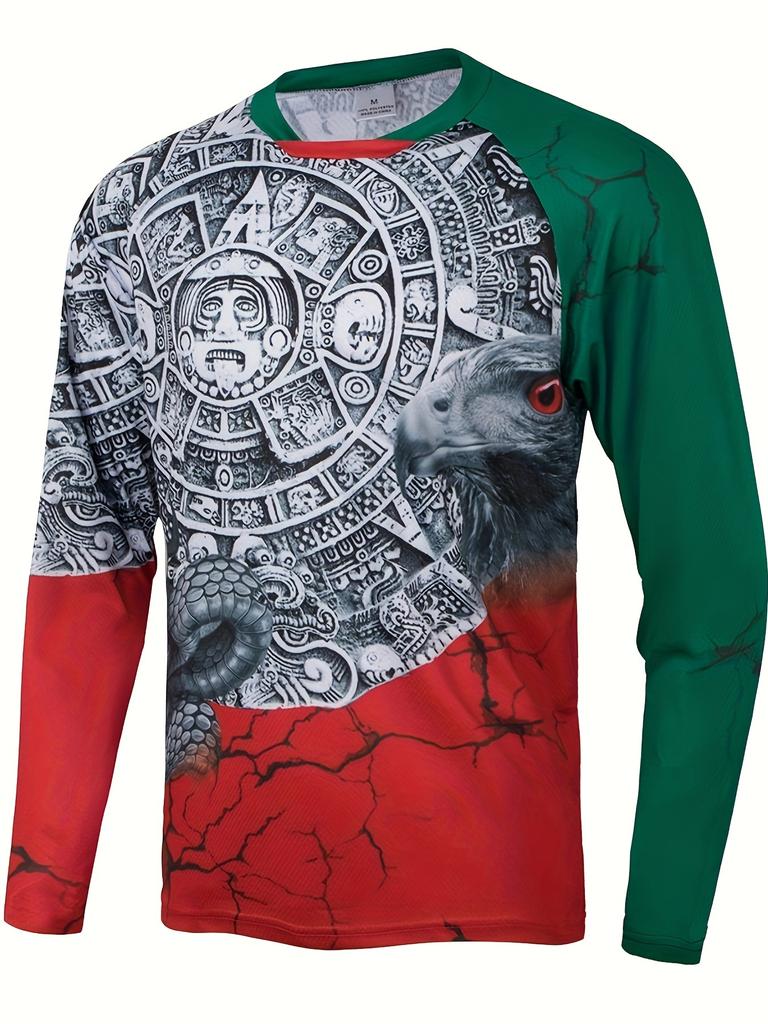 T-shirts à la mode avec drapeau mexicain, imprimé 3D, pour hommes et femmes, à manches longues, streetwear, surdimensionné, Harajuku, pour enfants