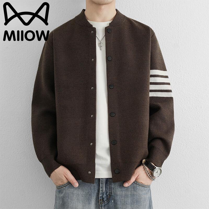 MiiOW Men's American Style Loose Knit Cardigan