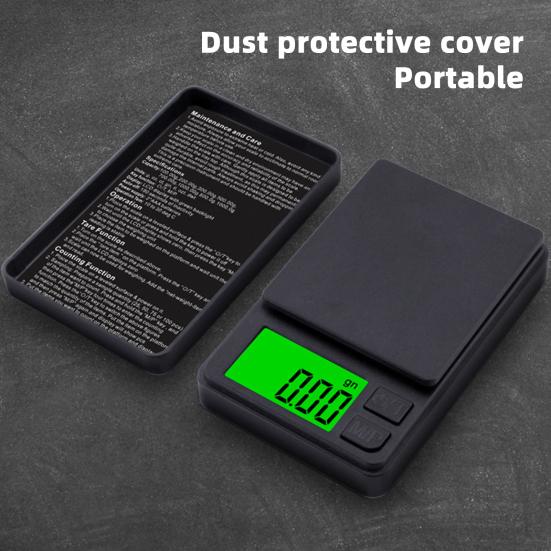 Mini Jewelry Scale 0.01/0.1G LCD Display High Precision Battery Powered Pocket Size Electronic Scale Multifunctional Small Weight Digital Scale