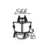 Lustiger „Shh Cat“-Toilettensitz-Aufkleber, WC-Eingangsschild, Persönlichkeit, Badezimmer-Wandaufkleber