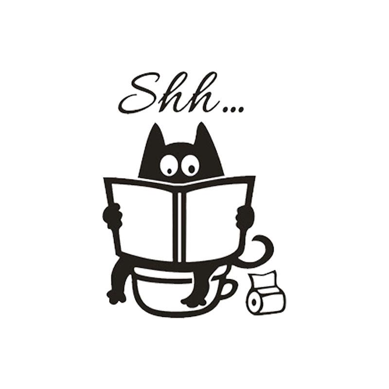 

Забавная наклейка на сиденье для унитаза с котом, наклейка на вход в унитаз, наклейка на стену для ванной