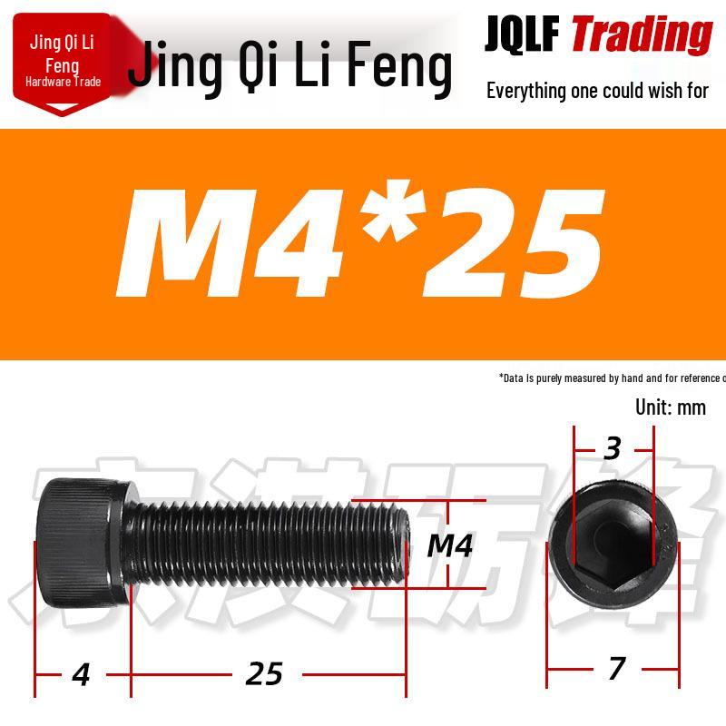 Grade 12.9 Full Thread Hex Socket Head Cap Screws - M3-M14 Black Cylindrical Bolts for Maker Accessories