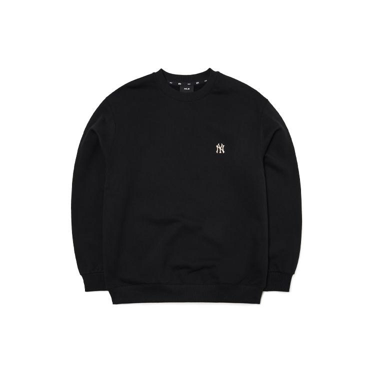 MLB Base Logo Sweatshirts Unisex Black Crew Neck Moderate Regular 3AMTB0616-50BKS M
