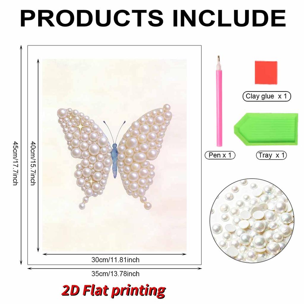 Pearl Painting Kit Spotted Butterfly Theme Frameless Handicraft DIY Bedroom Decoration Living Room Wall Art Room Decoration Art Craft Decoration