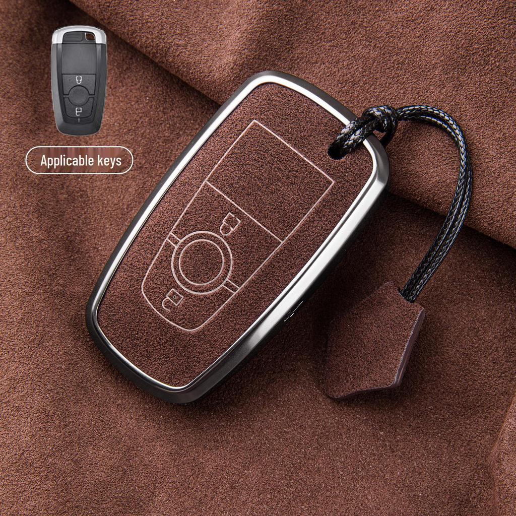 Premium Sheepskin Key Cover for Ford Explorer ST, Edge L, Mondeo EVOS