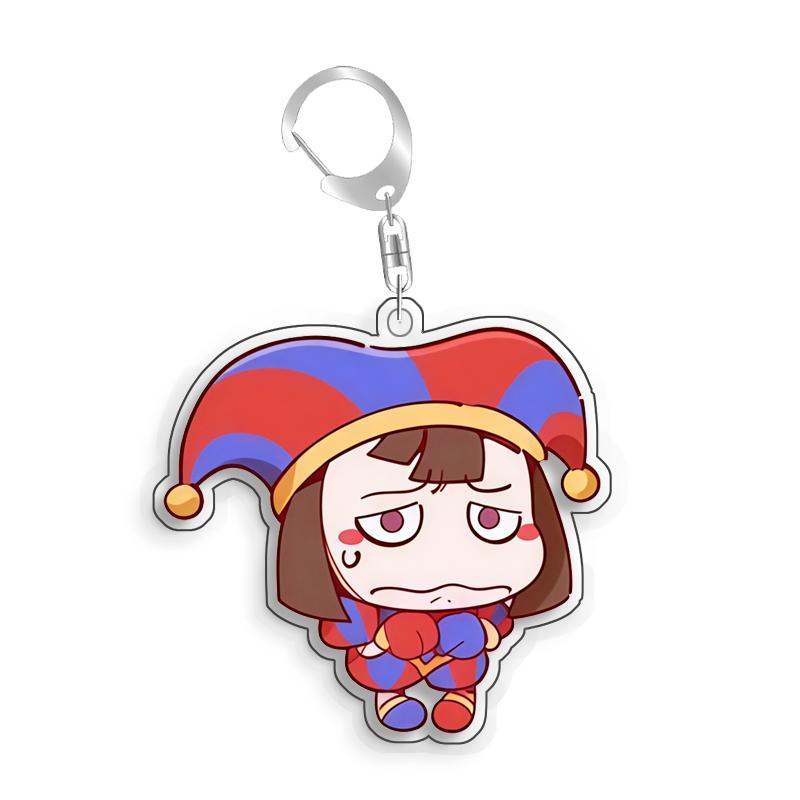 For The Amazing Digital Circus Kinger Gangle Kanfmo Zooble Acrylic Selfmade Cute Cartoon Anime Keychain Pendant Toy Gift 5cm