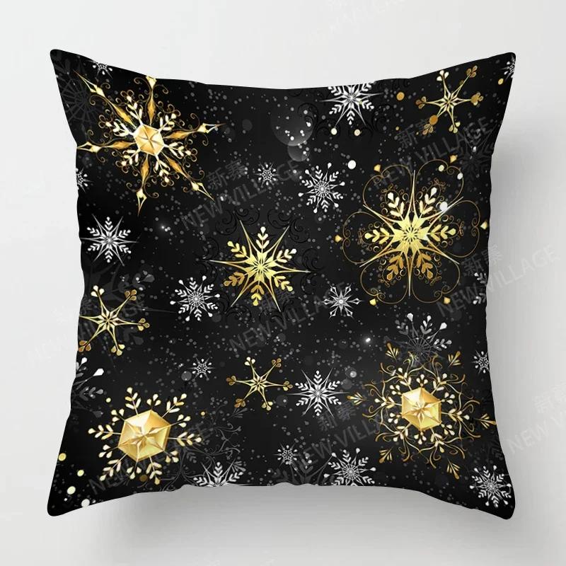 Christmas Series Throw Pillow Cover With Short Plush Print Living Room Sofa Decoration Cushion Cover Pillow Covers Decorative