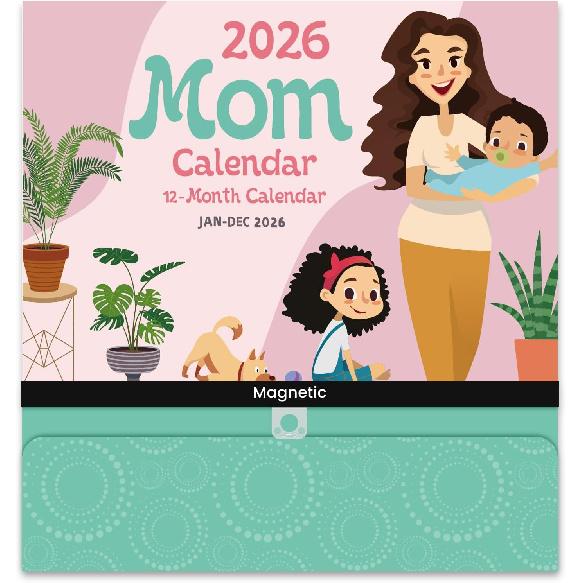2026 Calendar - Mom Calendar 2026, Magnetic Calendars for Refrigerator, Jan.2026 - Dec.2026, 11.81 x12.38 , Family Calendars 2026, Fold-out Wings, Mom Calendar 2026 - New E