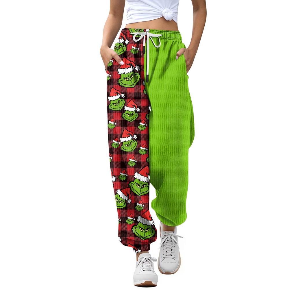 Women's Casual Pants High-waisted Belted Jogging Pants With Pockets