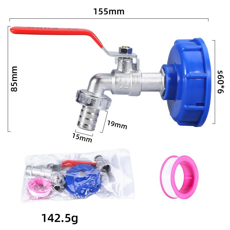 IBC Tank Tap Adapter S60*6 Coarse Thread To Brass/Alloy 16mm Quick Connect Replacement Valve Garden Home Valve Fitting Faucet