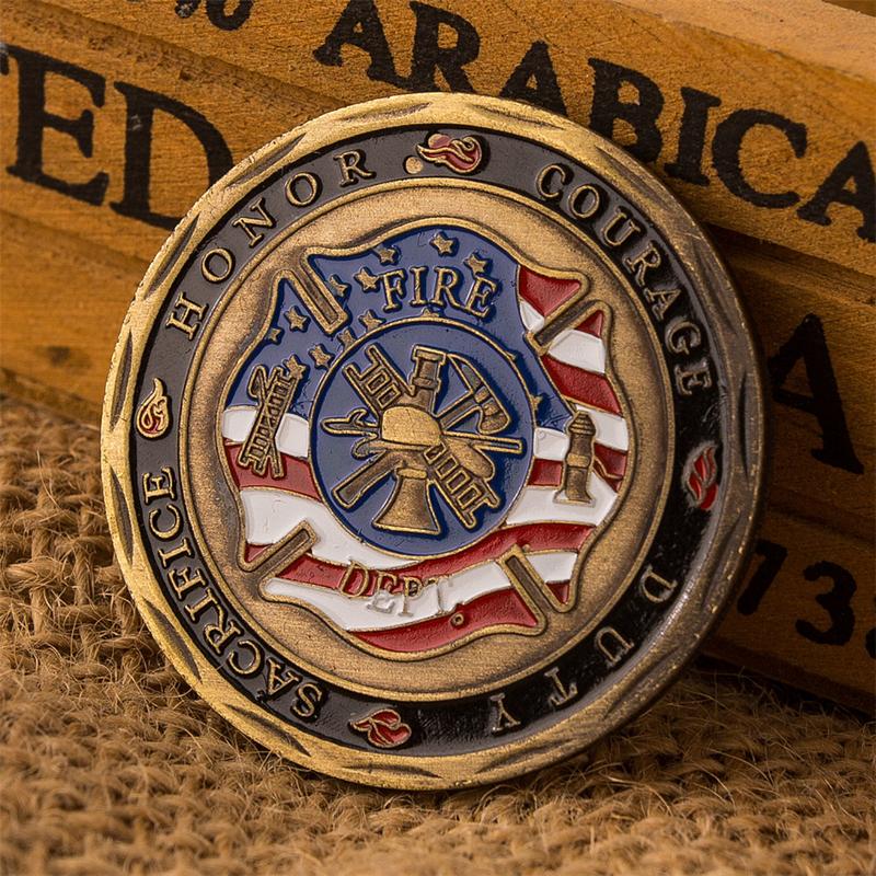 Commemorative Coin American Firefighting Mark Fire Collection Art Gifts Souvenir