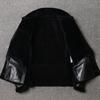 Fur One Lamb Fur Men's Leather Coat Vintage Sheep Wool Classic B3 Winter Coat Warm Lapel