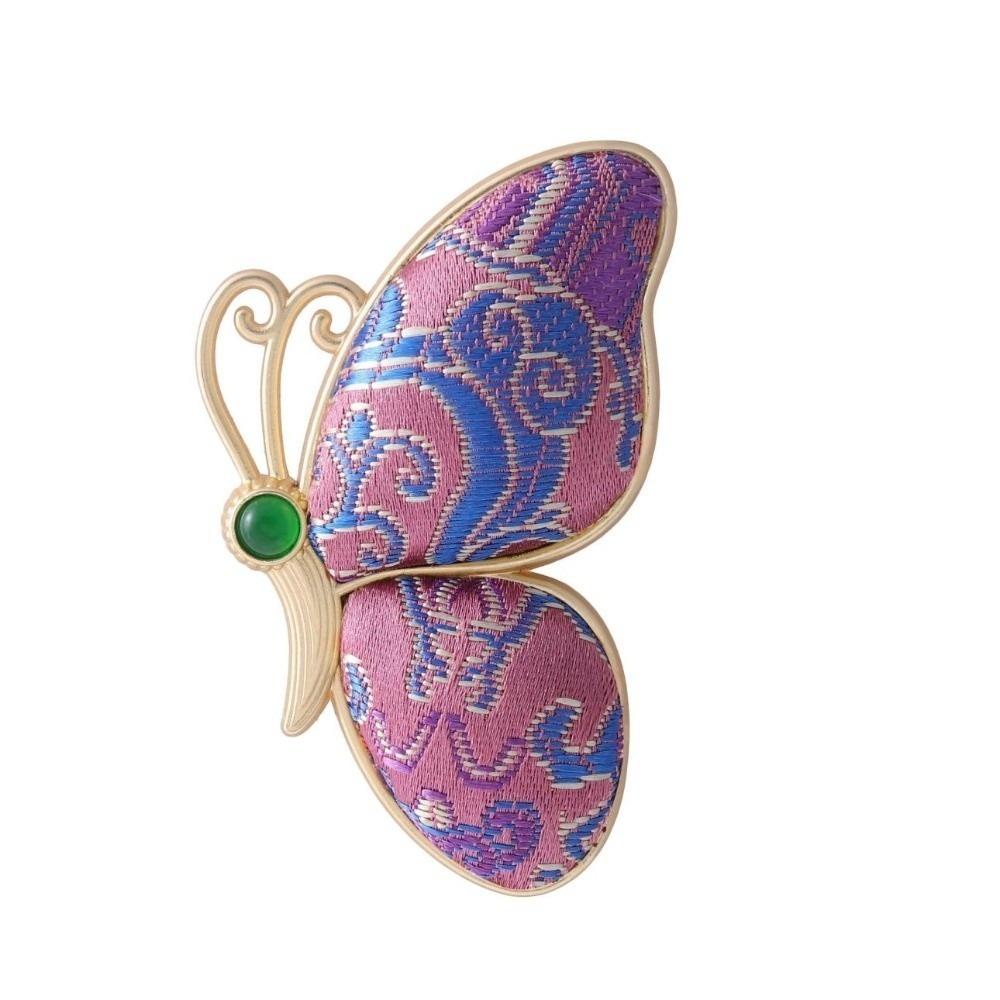 Colorful Butterfly Lapel Pin The Song Dynasty Chinese Style Badge Suit Accessories