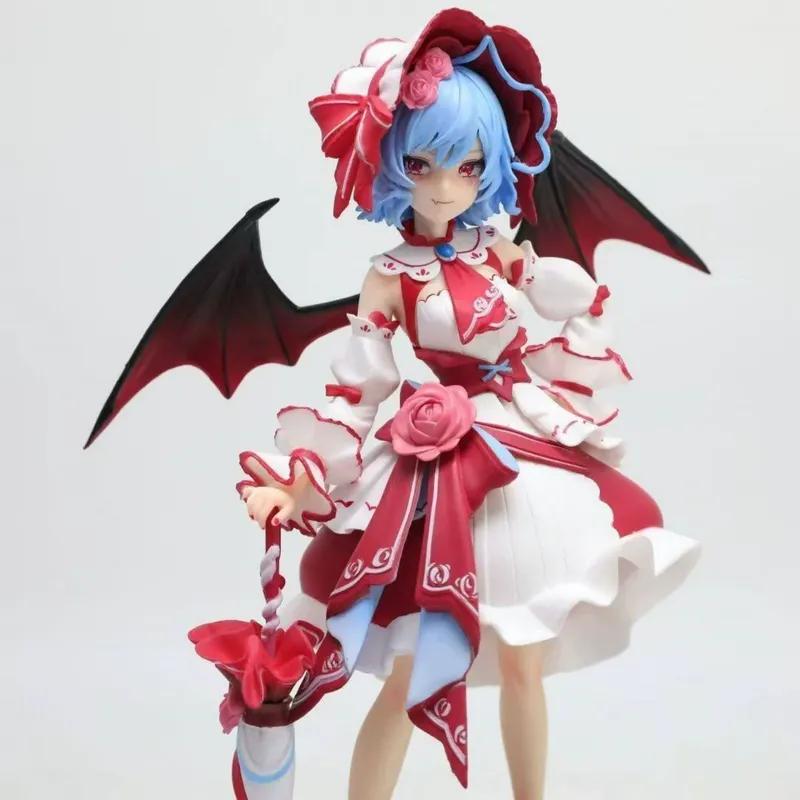 Touhou Project Lolita Dress Remilia Scarlet 25cm Anime Figure Gothic Vampire Girl GK Statue PVC Model Toy Desktop Ornament Gifts
