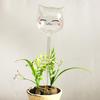 Cat Plant Watering Bulb Clear Glass Automatic Watering Bulb Planter Insert Cute Kitten Shape Watering Globes for Indoor Outdoor Potted Plants