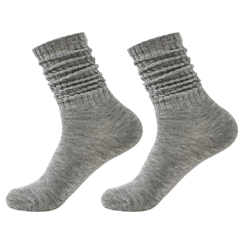 Calf Socks Slouch Socks Scrunch Stacked Socks Ribbed Knit Scrunchie Boot Socks for Women Girls