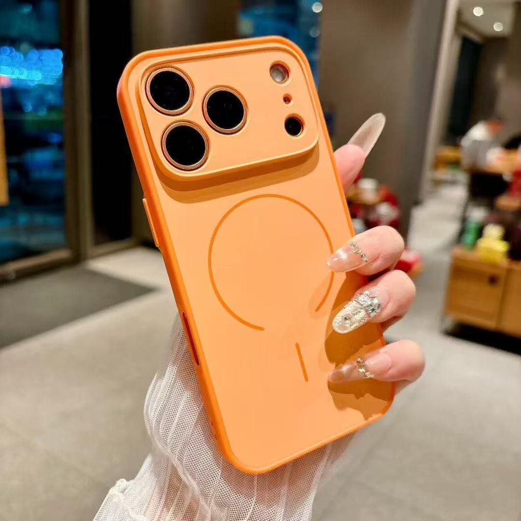 Luxury Matte For Magsafe Magnetic Phone Case For iPhone 17 16 15 14 13 12 Pro Max 16 Plus Air Wireless Charging Shockproof Cover