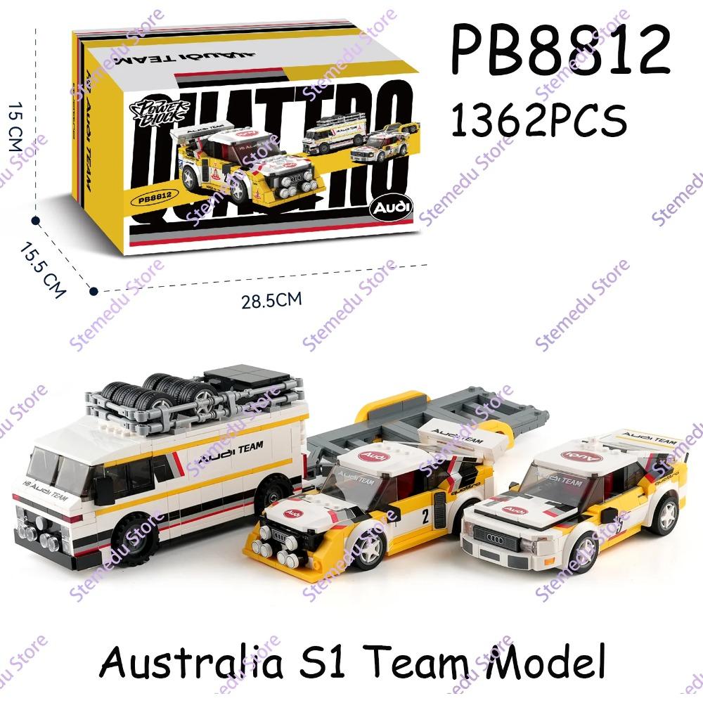 MOC PB8801-8849 Technischer Speed Champion MX5 Rennwagen Modell Wohnmobil Container Baustein Ziegelstein Montage Spielzeug Kinder Weihnachtsgeschenk