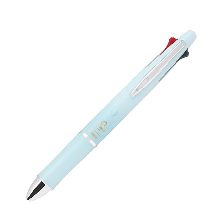Pilot Doctor Grip Multifunction Pen Colors Mechanical Pale 4+1 (4 + Pencil, 0.3mm, Blue, PBKHDF-1SMF3-PL)