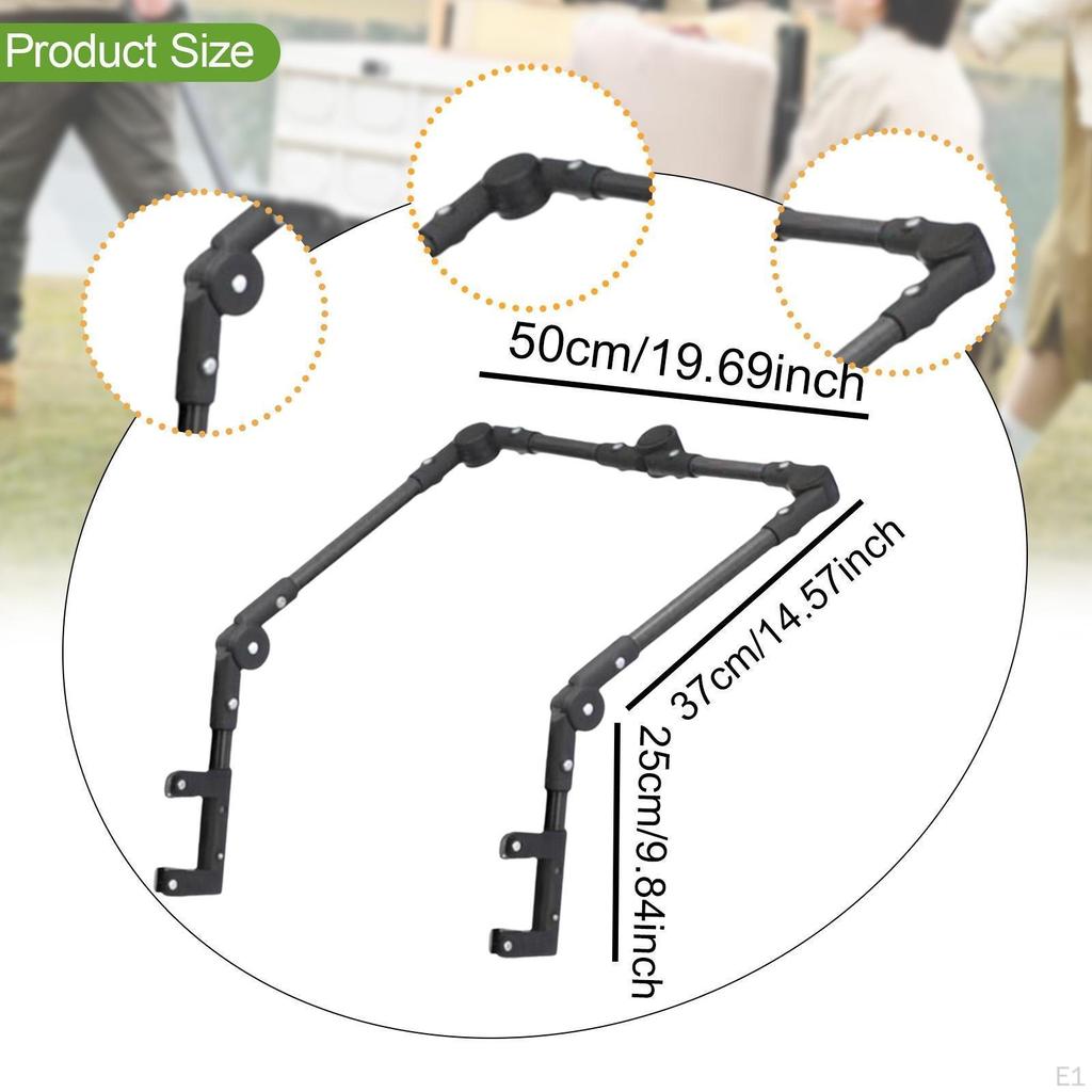 Folding Wagon Push Handle Removable Universal Easy To Install Trolley