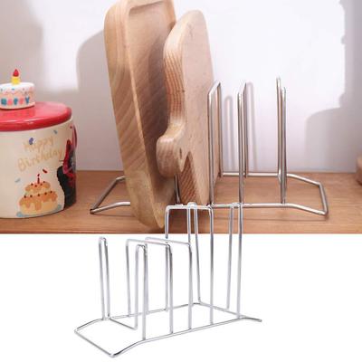 Rustproof Stainless Steel Pot Lid Storage Rack Thickened Chopping Board Rack  Countertop