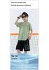 Boys' Ice Silk Summer 2026 Two-Piece Set: Short Sleeve T-shirt & Shorts for Middle and Older Children - Thin Style Sportswear.