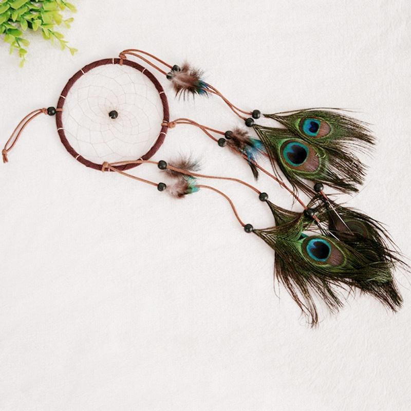 Neu Vintage Traum Catcher Kreative Bambus Pfau Federn Windspiele Geschenke Festival Home Dekorative